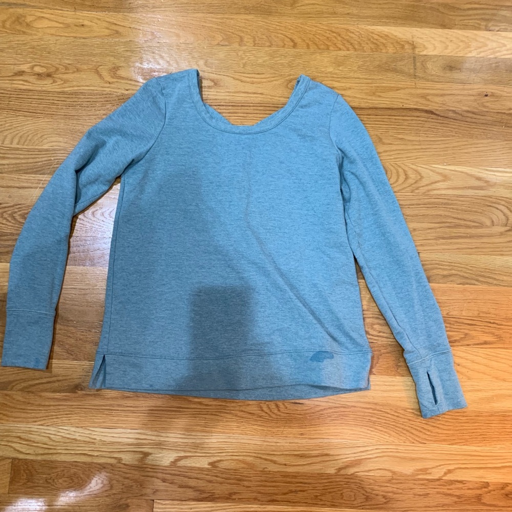 teal pullover sweatshirt